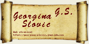 Georgina Slović vizit kartica